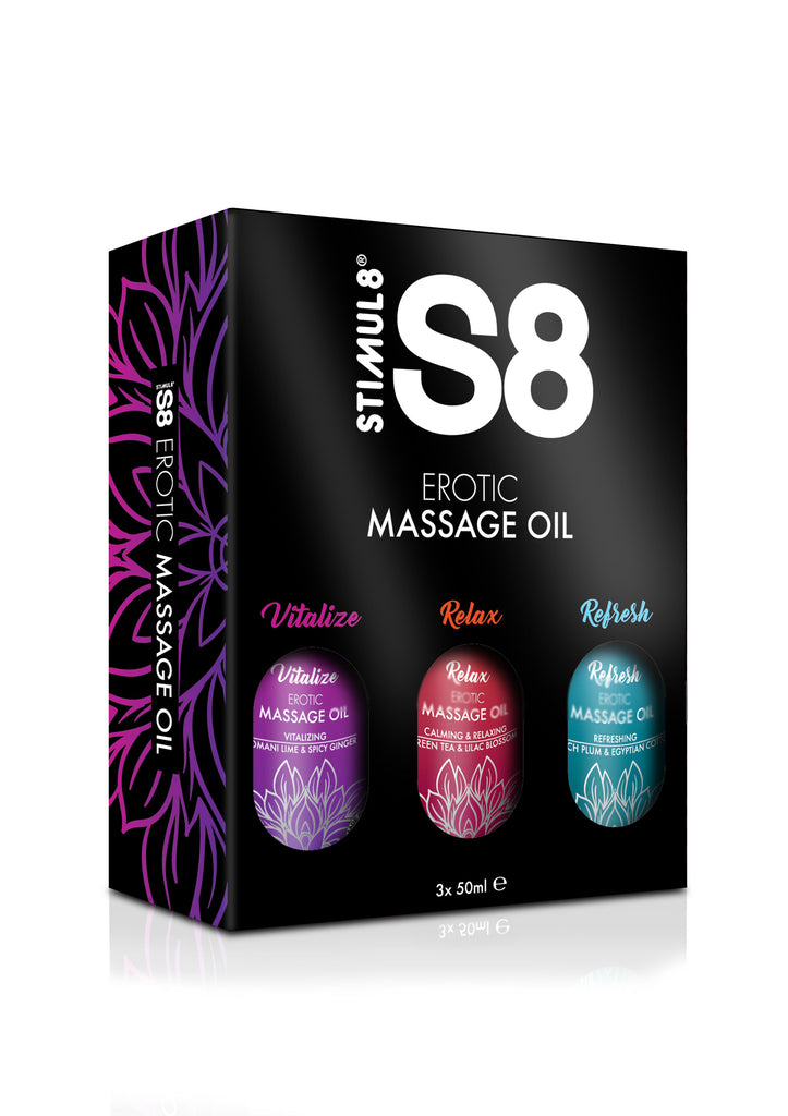 Stimul8 S8 Massage Oil Box 3x 50ml